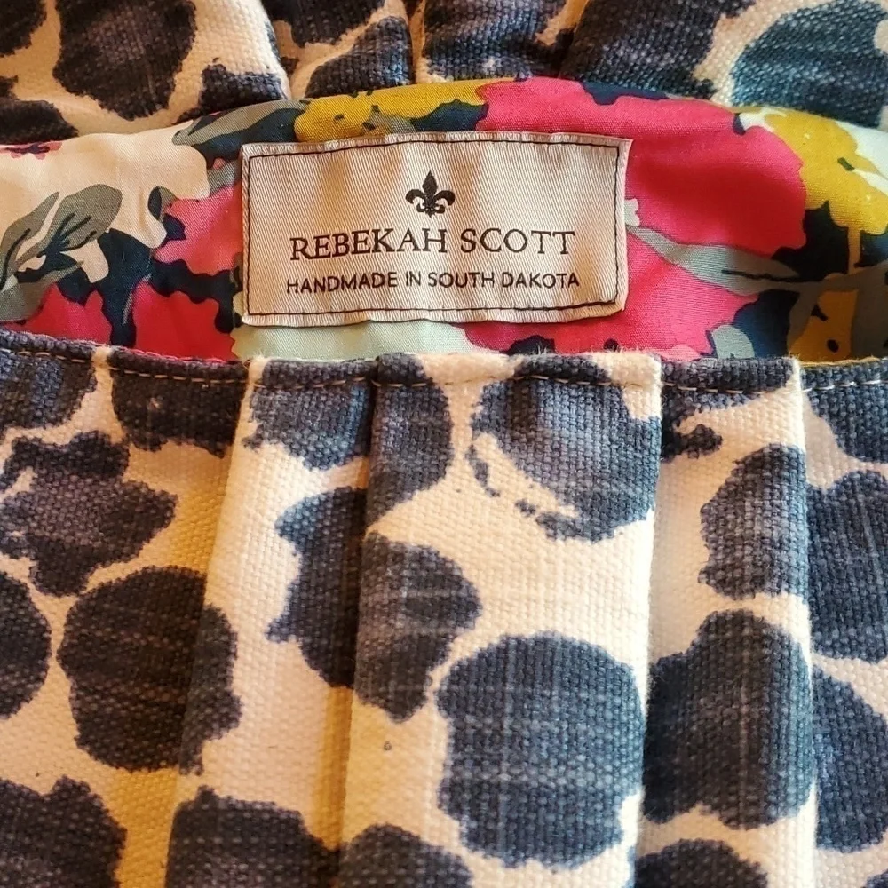 Rebekah Scott Designs Blue Leopard Petal Inside Lining Fabric Sz M/L‎ Backpack
